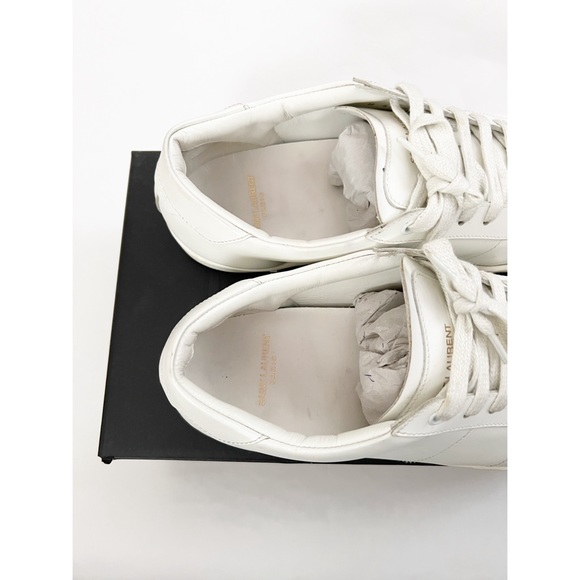 SAINT LAURENT Low Cut ALPHA SIGMA Sneakers White Size 44 - Picture 4 of 14